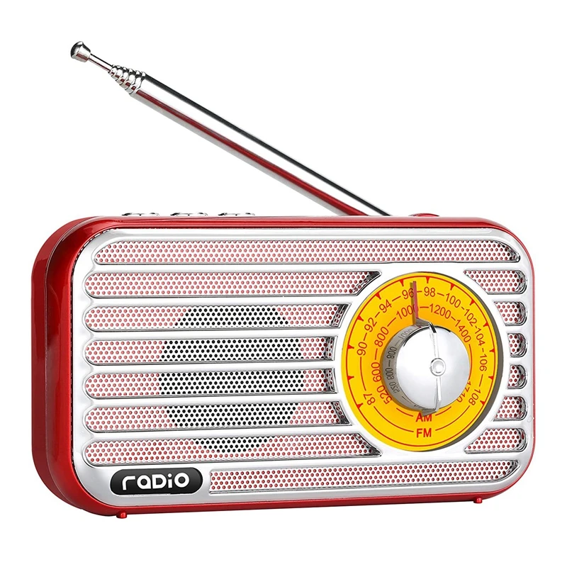 Retro Radio AM / FM Portable Radio Has the Best Reception the Headphone Jack for Jogging Walking and Travel