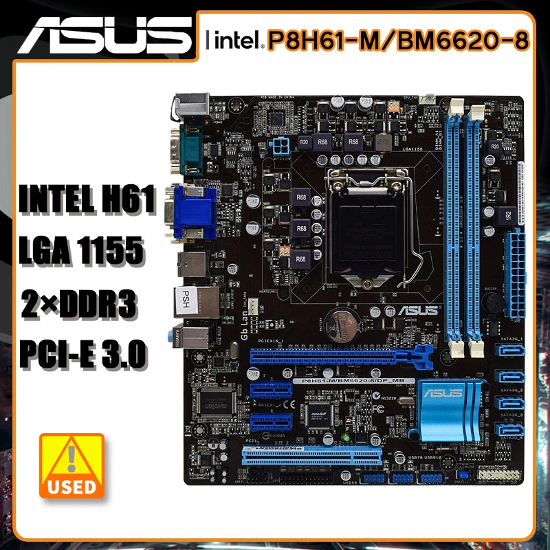frekvens Dårligt humør tidsskrift Lga 1155 Motherboard Asus P8h61-m/bm6620-8/dp_mb Motherboard 1155 Ddr3  Intel H61 Usb 2.0 Sata Iii For Core I3 I5 I7 Processor - Motherboards -  AliExpress