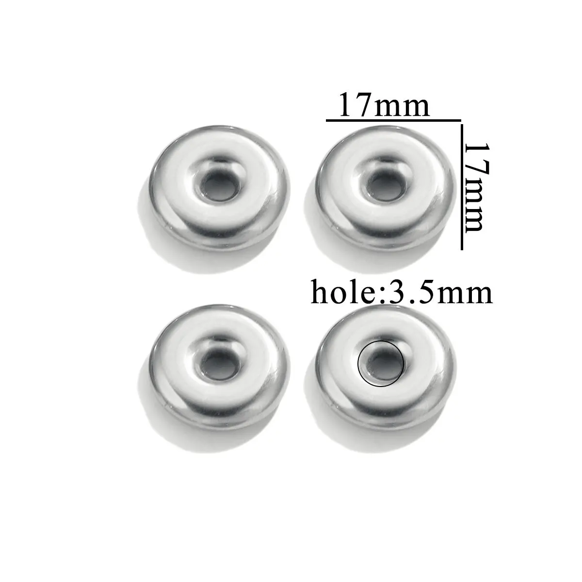 Stainless Steel Love Five-pointed Star Big Hole Hexagonal Separator Bead Titanium Steel DIY Jewelry Necklace 11