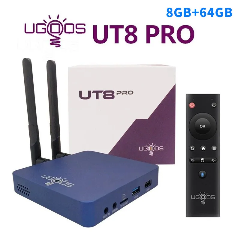 UT8 PRO TV BOX Android 11.0 DDR4 8GB RAM 64GB ROM RK3568 WiFi6 Media Player BT V