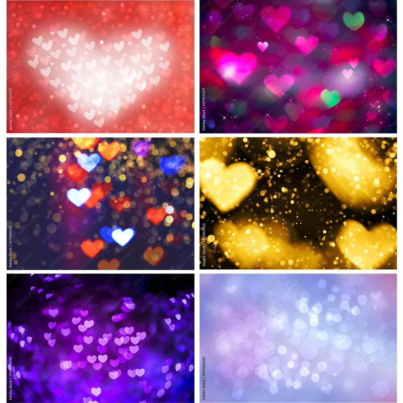 

Vinyl Abstract Bokeh Photography Backdrops love Glitter Facula Light Spot Photo Background Studio Photocalls Props 22518 GB-03