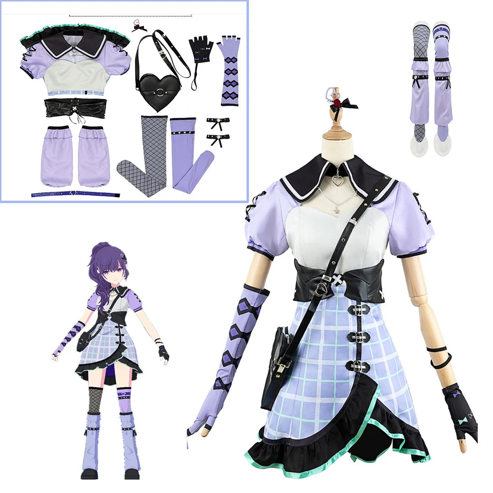 

Project Sekai Asahina Mafuyu Cosplay Costumes Girl Cosplay Costume Anime Cartoon Clothing Women Short sleeved short And skirt