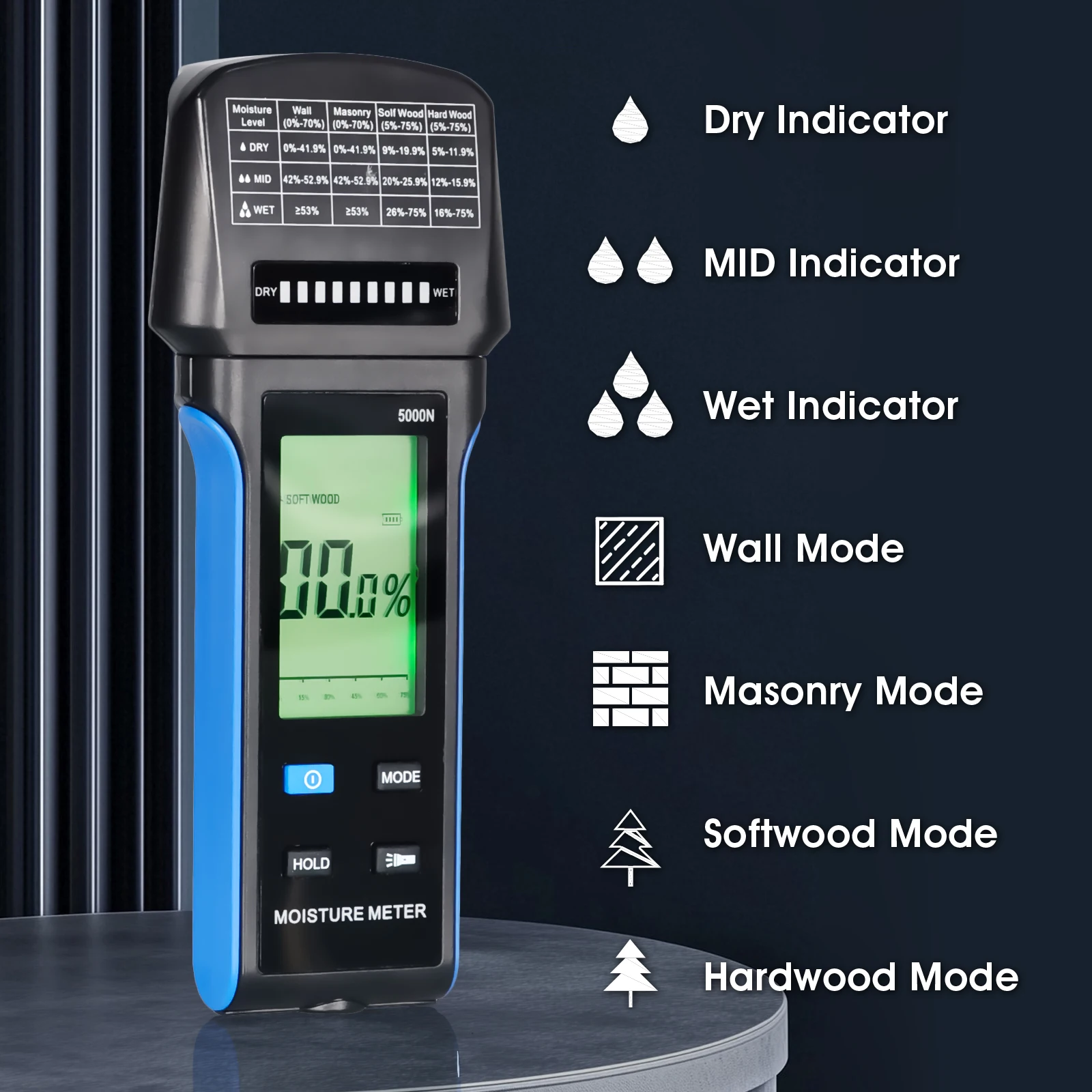 HP-5000N Ball-shaped Non-destructive Moisture Meter, High Accuracy ...
