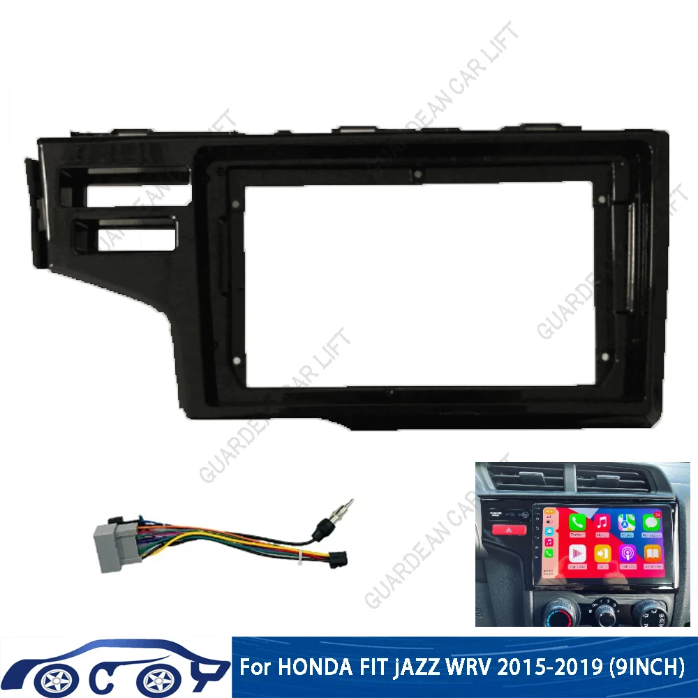 

For HONDA FIT WRV 2015-2019 9INCH Car Radio Fascias Android GPS MP5 Stereo Player 2 Din Head Unit Panel Dash Frame Installation