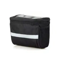 Universal Bicycle Handlebar Accessory & Phone Holder Bag - M (Black)