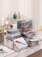Acrylic Cosmetic Box Transparent Makeup Jewelry Drawer Home Storage Boxes Multi-functional Mask Storage Cosmetic Organizer 1