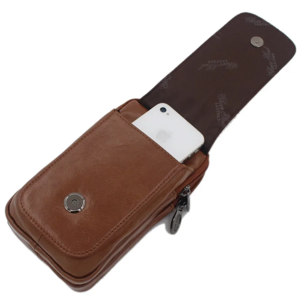 Genuine Leather Men Fanny Pack Purse