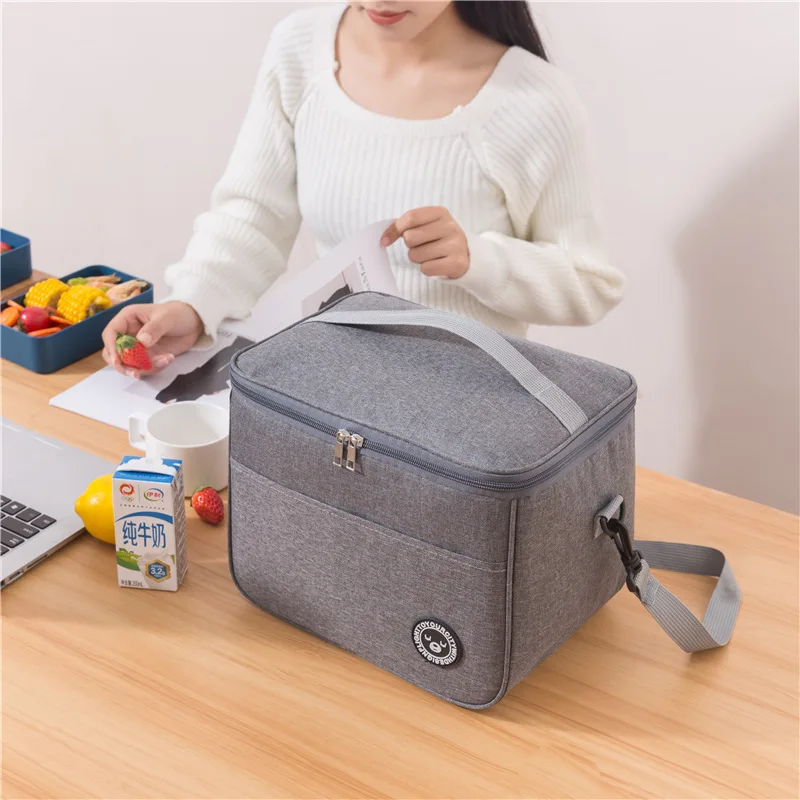Portable Lunch Bag Food Thermal Box Durable Waterproof Office Cooler Lunchbox Shoulder Strap Insulated Case lunch bag cooler bag