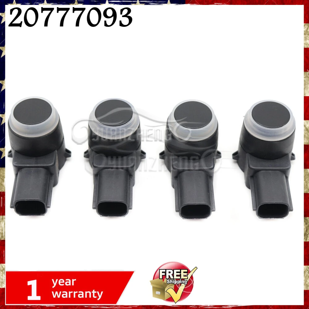 20777093 PDC 주차 범퍼 반전 레이더 센서 4PCS 캐딜락 CTS Verano ELR SRX Equinox Volt 20914917 블랙