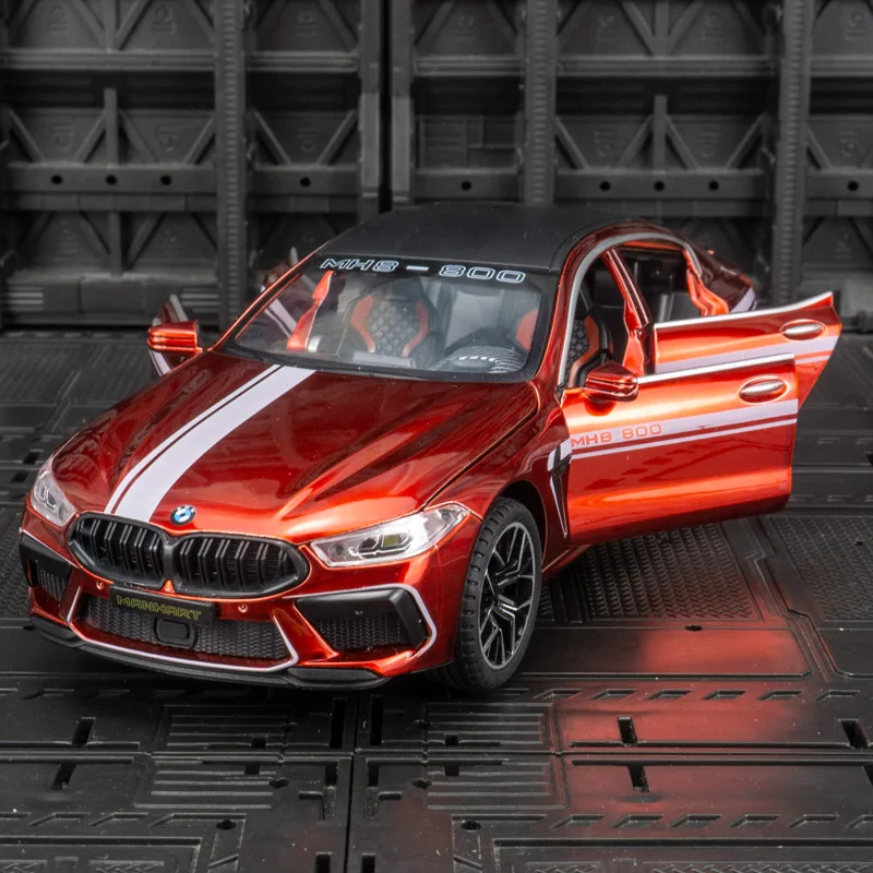 

Alloy Model Car 1:24 Diecast Simulation M8 800 Power Racing Miniature for Children Collection Gifts Metal Vehicle Boys Hot Toys