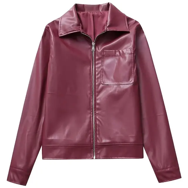 Cognac leren jas dames-damata – BK Leder