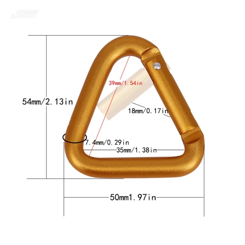 Aluminum Alloys Outdoor Triangular Carabiner Locking Clip Keychains for Backpacking Camping Hiking Travel climbing carabiner