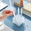 1pc Transparent Plastic Pen Holder for Desk Office Pencil Organizer 1