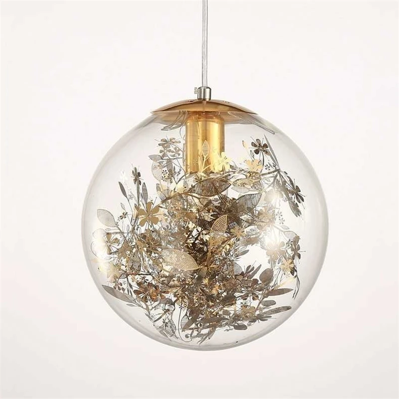 

Nordic Designer Led Hanging Lamp Glass Ball Pendant Light Lamparas De Techo Colgante Moderna Christmas Suspension Luminaire 5W