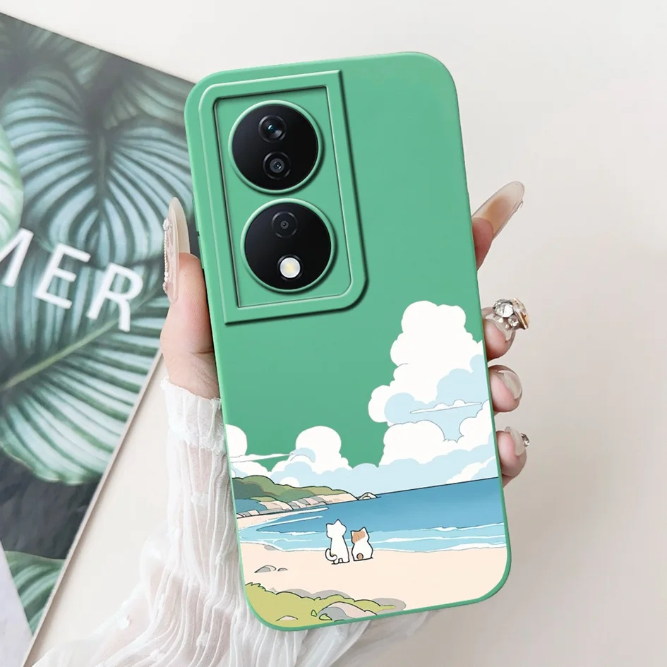 Cute Cartoon Astronaut Square Silicone Soft Case with Camera Lens Protection