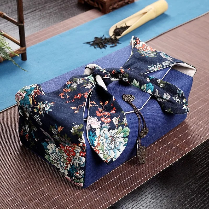 Portable Travel Camp Teaware Storage Bag For Teapot Tea Tray Cup Cotton Linen Tea Cozies Ceremony Accessories As Gifts