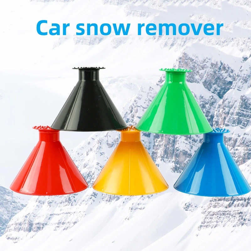 Window Cleaning Tool Car Window Windshield Magic Ice Scraper Oil Funnel Snow Remover Shovels Deicer Cone Tool Scraping Winter Accessories