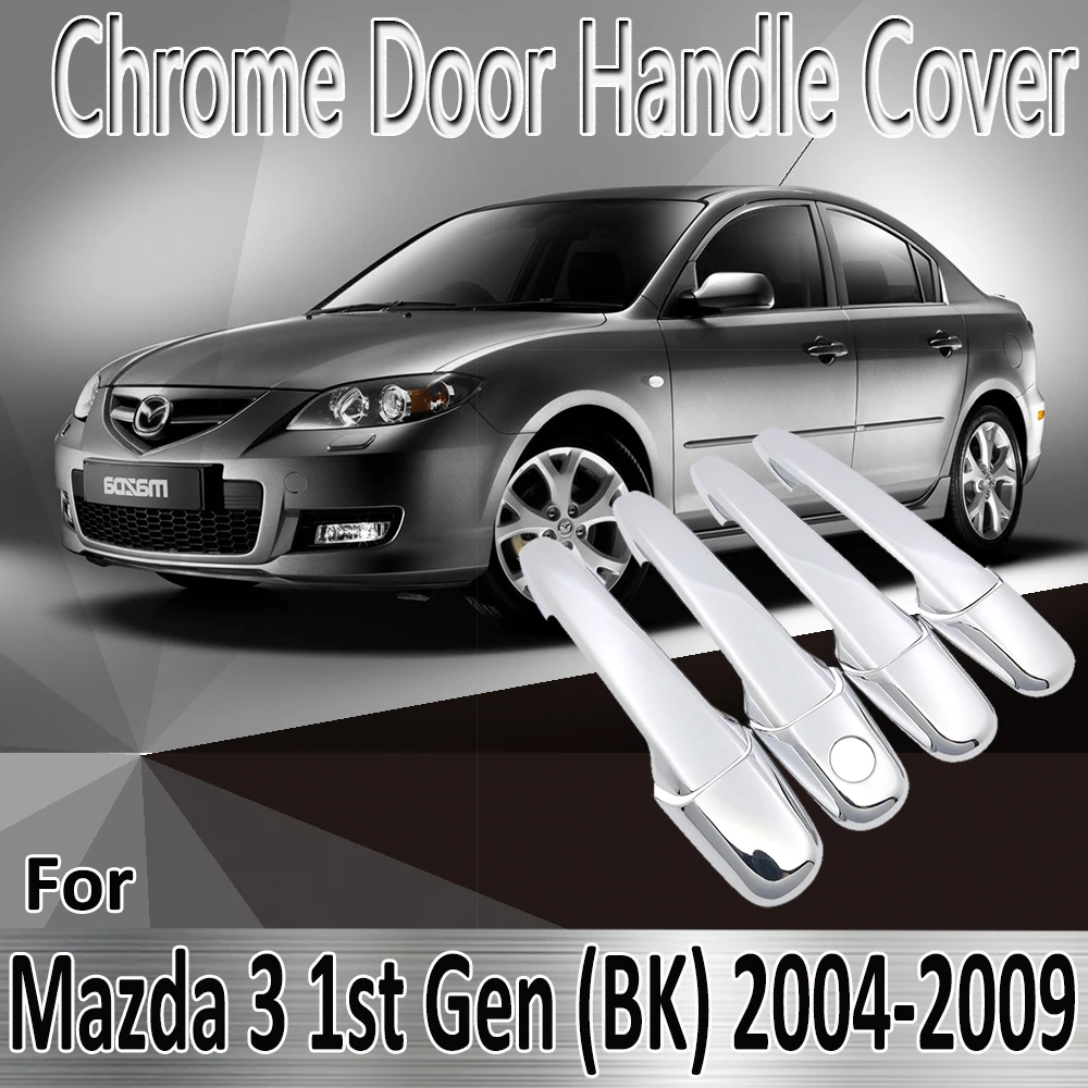 

Декоративные Хромированные наклейки на дверную ручку, для Mazda 3 BK Sedan крышка MPS 2004 ~ 2009 2005 2006 2007 2008