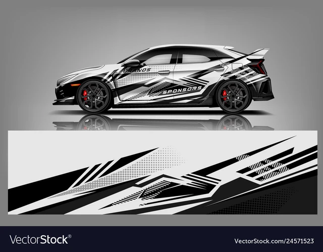 Car Decal Graphic Vinyl Wrap Vector Image Of Modern Design Car Tuning  Sticker Racing Wrap Sticker High Quality - Car Body Film - AliExpress