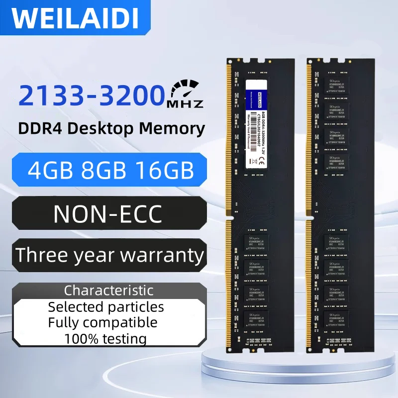 Memoria ram ddr4 4GB 8GB 16GB 2133MHz 2400MHz 2666MHz 3200MHz PC4-17000 19200 21300 25600 dimm 288pin Memoria Ram desktop
