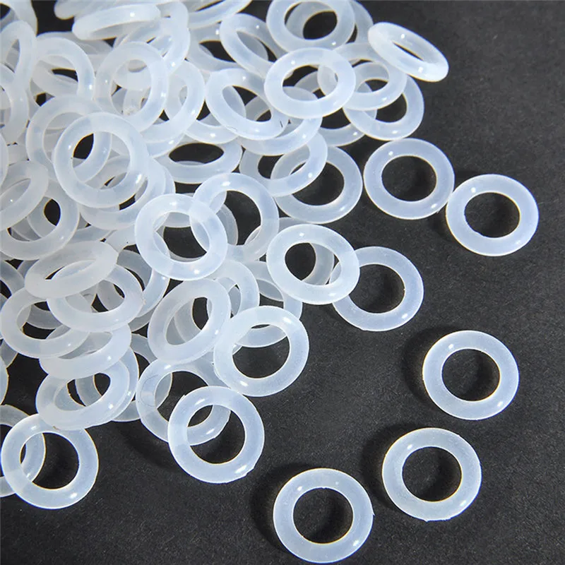 Set of 120 White Rubber O-Ring Keycap Dampeners