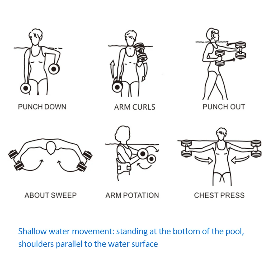 Automatic Floating Dumbbell For Buoyancy Swimming Training Water Sport EVA Foam Exercise Dumbbells Pool Aerobics Yoga Barbell