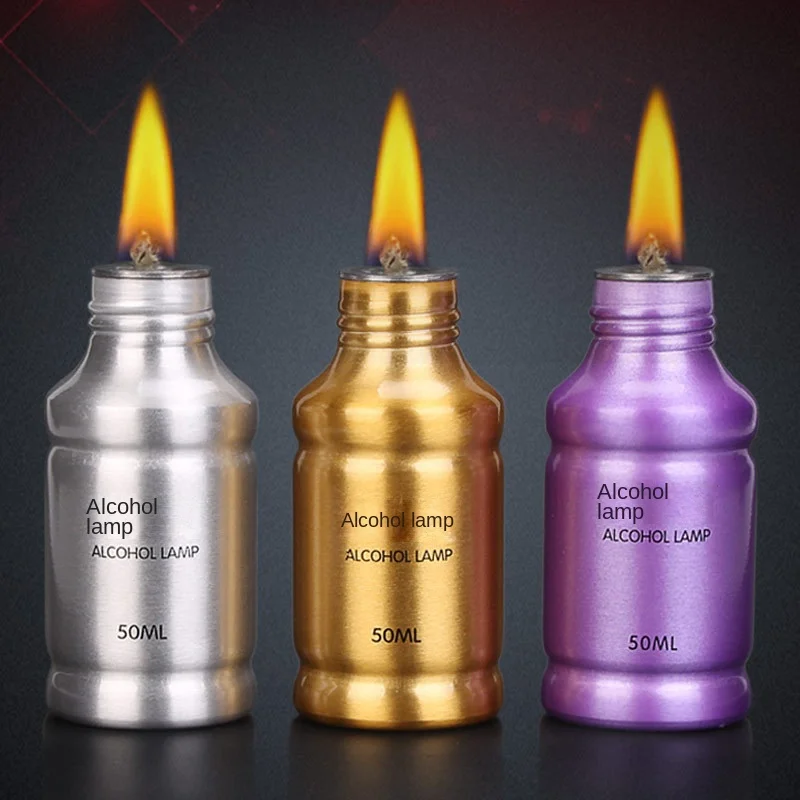 Litiancai 50ml Aluminum Alloy Stainless Steel Alcohol Lamp Product Demonstration Chemical Experimental Apparatus Leak-Proof Seal |