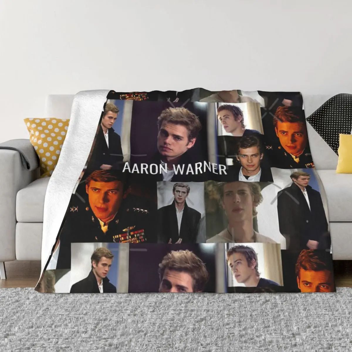 Aaron Warner Shatter Me Book Coperta Copriletto Sul Letto Copriletto Invernale Peloso All'Aperto