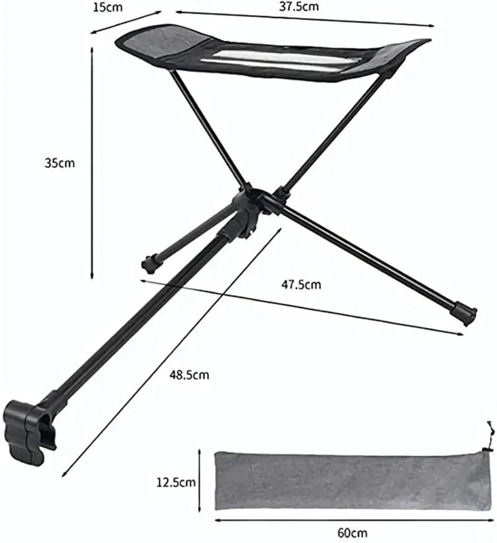 Portable Folding Footrest Leg Rest Camping Chair Kit