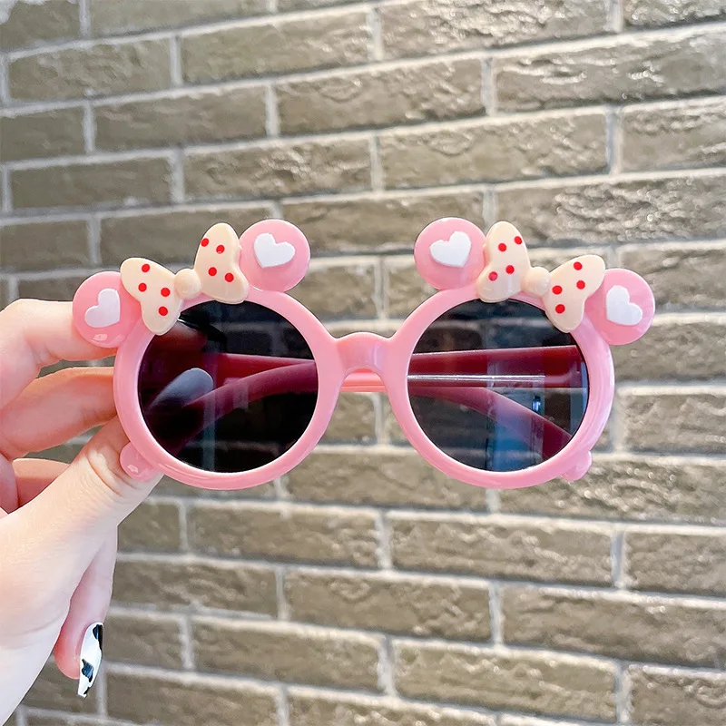 2023 Children Cute Cartoon Sunglass Boy Girl Outdoor Sun Protection Summer Baby Sport Shade Glass Kid UV400_voghion.com