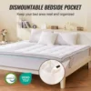 Mattress Topper Premium Memory Foam Fiber Fill King Size 4 in Thickness 3