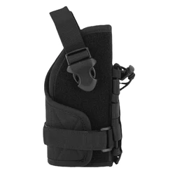 Universal Molle Modular Belt Holster with Mag Pouch (Black - Gun Holster)