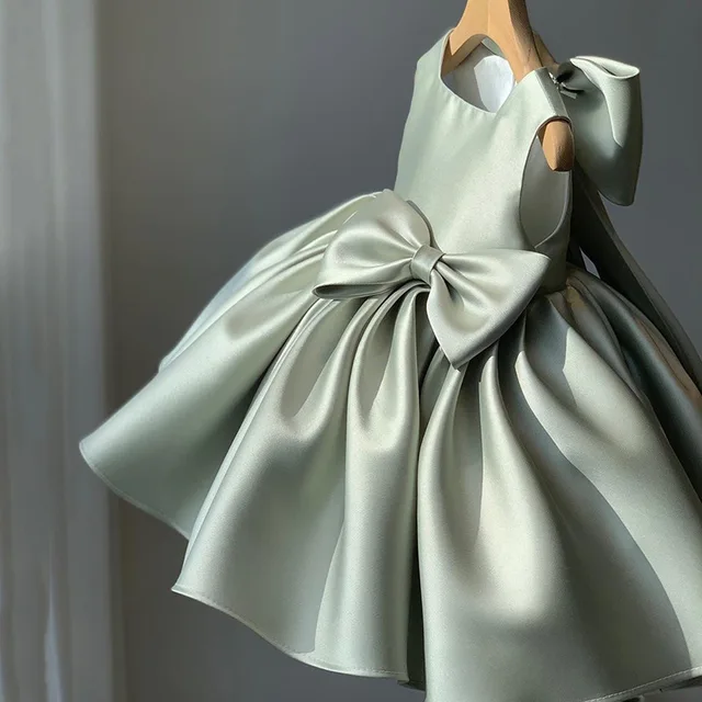 1 2 3 4 5 6 7 8 ans arc filles robe fête d'anniversaire bébé robe de baptême pour les filles princesse Costume de noël nourrissons robes 1