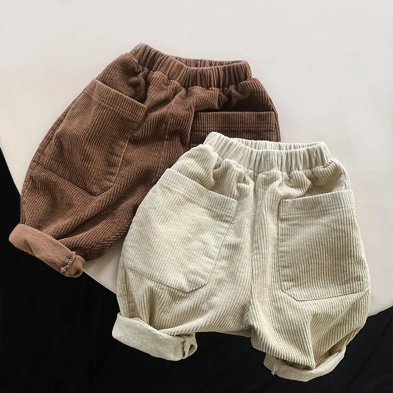 

Spring Fashion Baby Girls Boys Corduroy Pants Infant Toddler Wide Leg Trousers Kid Solid Casual Loose Pants Children´s Clothes