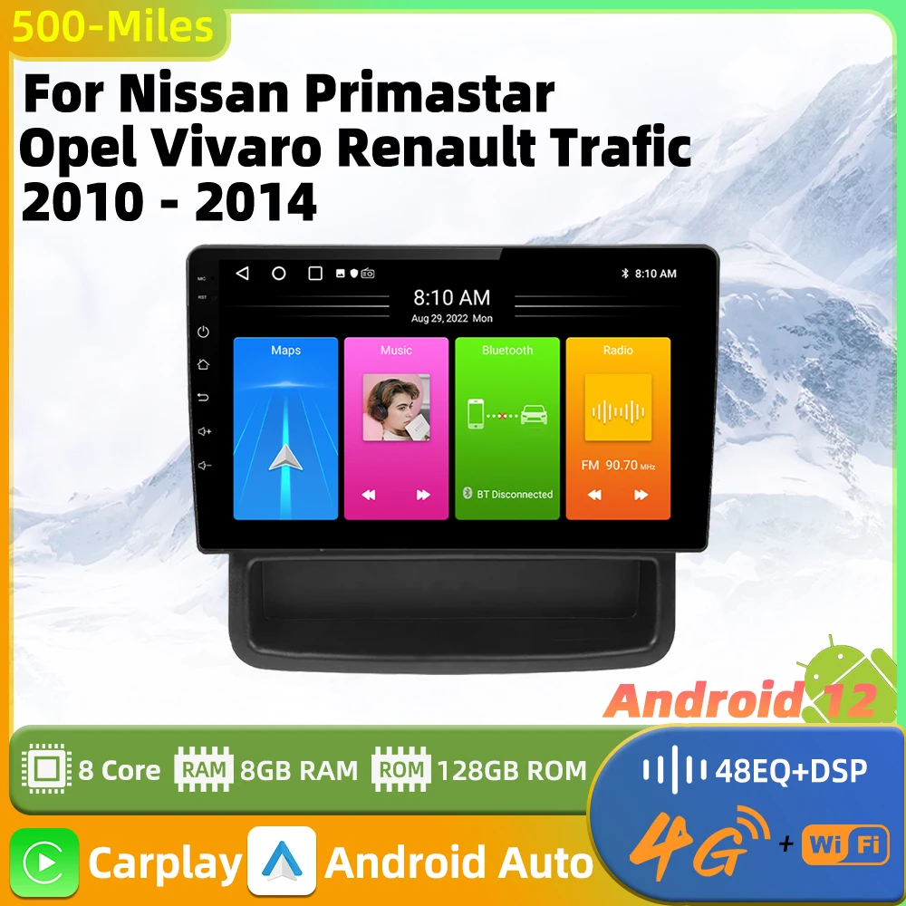 

Автомагнитола на Android для Nissan Primastar, Opel Vivaro, Renault Trafic 2010-2014, 2 Din, мультимедиа, FM, GPS-навигация, стерео, Carplay