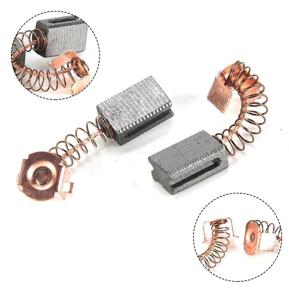 2pcs Carbon Brushes Spare Parts For Black Decker Angle Grinder G720 Electric Motors Power Tools Spare Parts Replacement 2232222 1pc chy 3389 12 electrical motor commutator 12p teeth copper hook type for power tools high speed dc motors commutator
