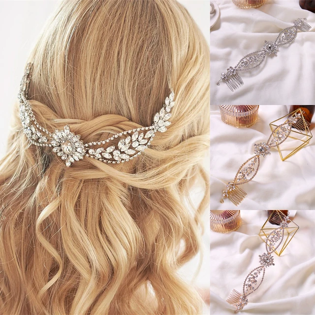 Fascia Per Capelli Da Sposa Con Cristalli - Tiara Con Strass Per Matrimonio, Compleanni, Feste - Foto 5
