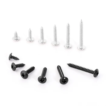 20PCS Phillips Truss Head Iron Screws Silver Black Self Tapping Drywall Screw Carpentry screws for Wooden Furniture Boxes Fixing