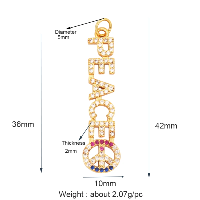 Gold Plated Colorful Happy Face & Heart Charm Attachment