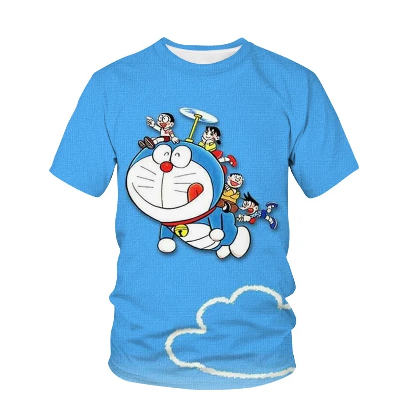 

Уникальные хипстерские футболки с рисунком кота дораэмона из сериала манга для мужчин, топы из чистого хлопка в стиле Харадзюку, футболка большого размера с круглым вырезом