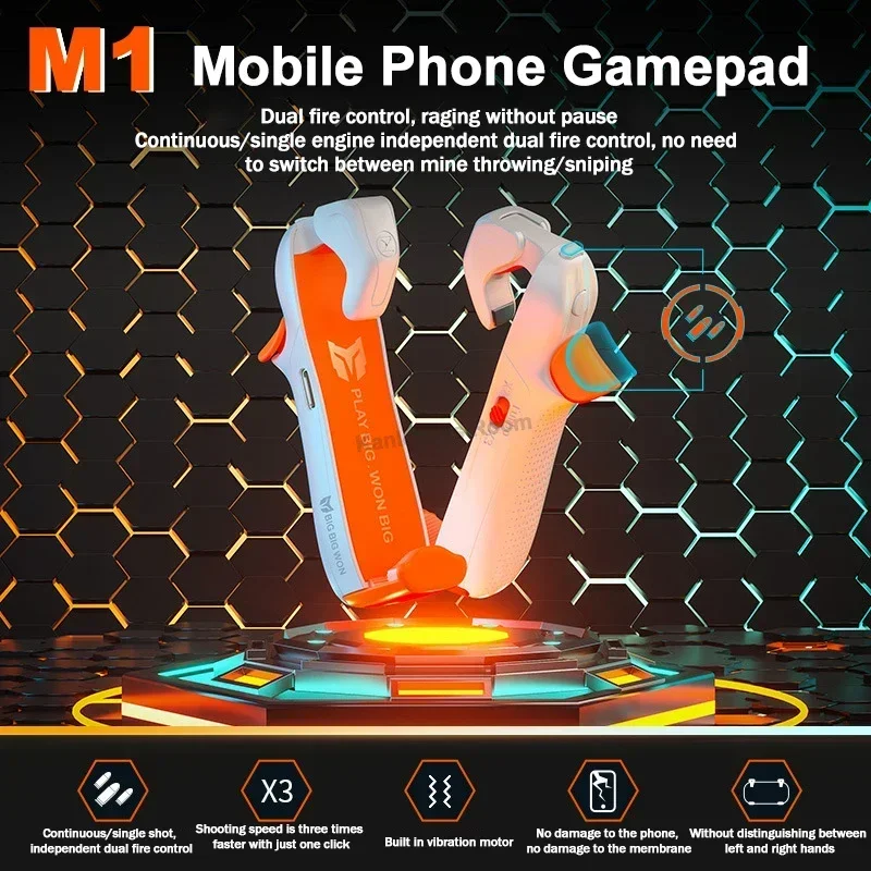 M1 Mobiler Schießknopf-Trigger mit Vibration für PUBG-Gamecontroller-Jostick für iOS- und Android-Gamepad-Spiele_voghion.com