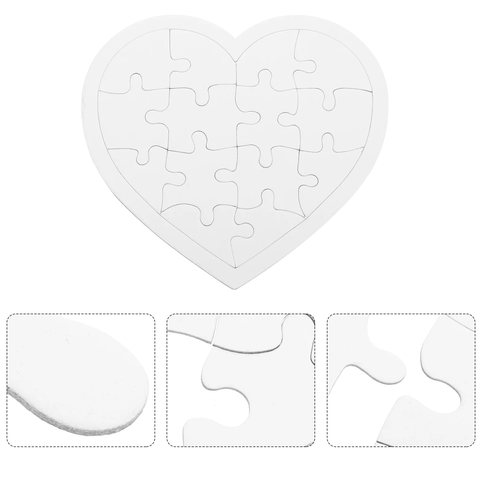 

4 Sets Kids Puzzles DIY Blank Coloring Hot Pressing Drawing Doodle Board Paper Jigsaw Graffiti Printable Toddler