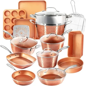20 Piece Nonstick Ceramic Cookware + Bakeware Set 1
