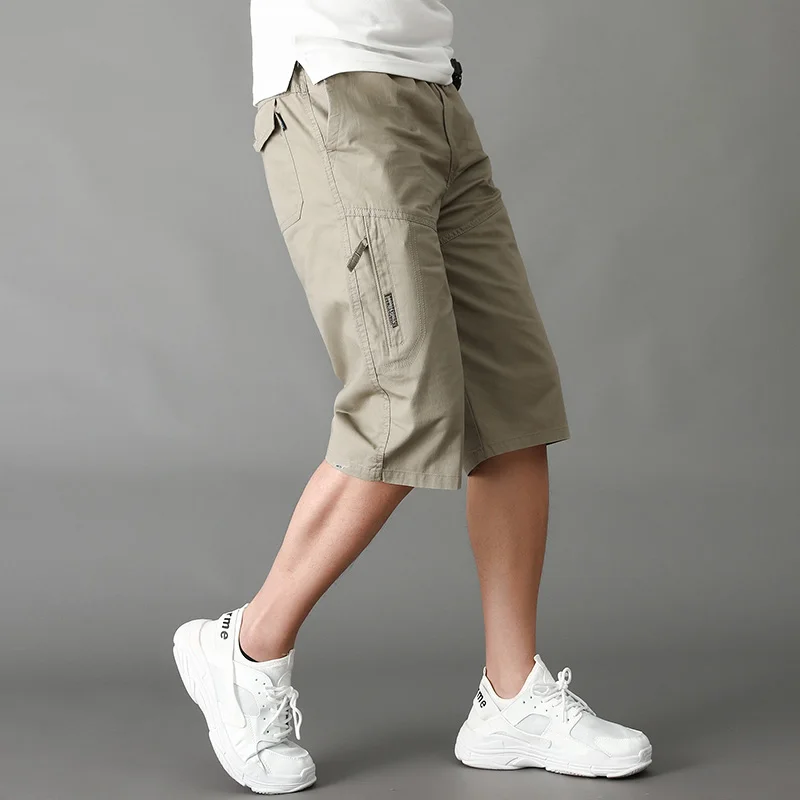 Summer Men's Shorts 2024 New Casual Outdoor Pure Cotton Tactical Windproof Cargo pants Retro Simple Men's Solid Color Clothing