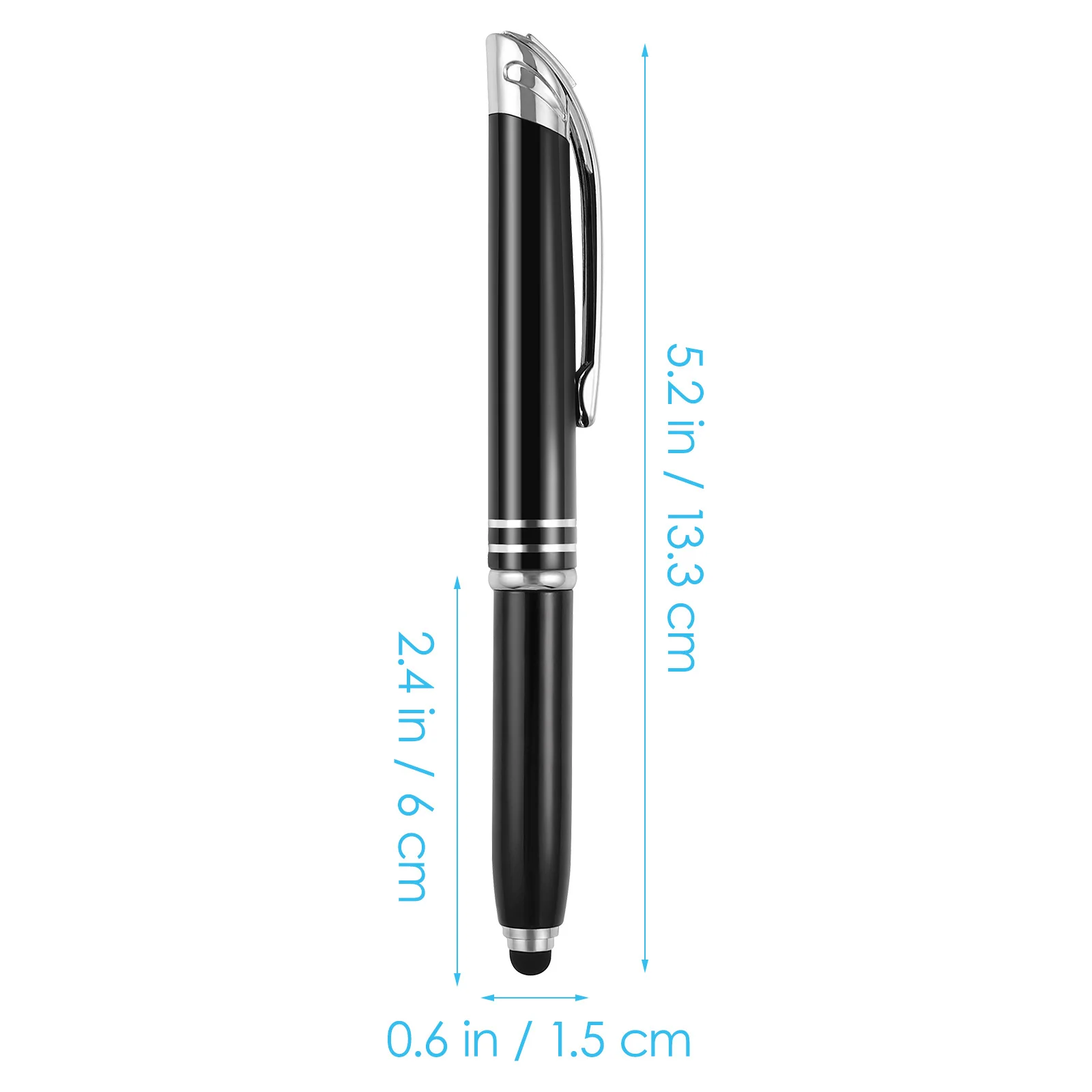 2pcs Led Ballpoint Pen Metal Writing Pens Practical Stationery For Office School Students Night Outdoor Camping