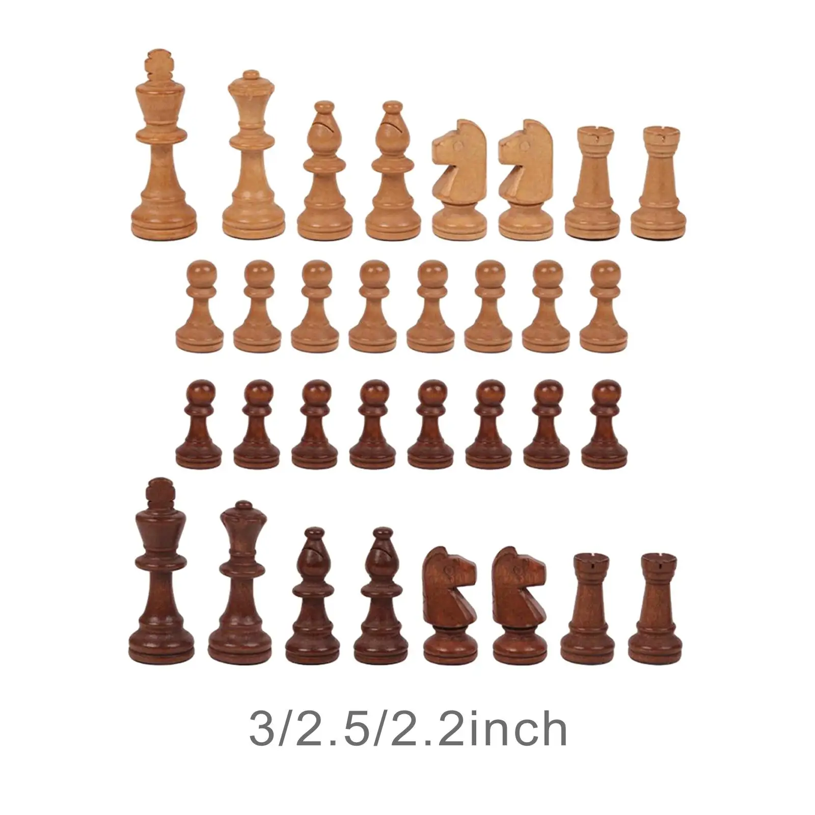ERYUE Peças de xadrez internacional,Substituição do jogo de xadrez de  madeira de peças de xadrez internacional de 32 peças