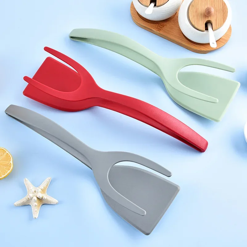 2 in 1 Fried Egg Clip Shovel Non-Stick Kitchen Silicone Spatula Omelette Toast Bacon Clamp Frying Steak Kitchen Accessories