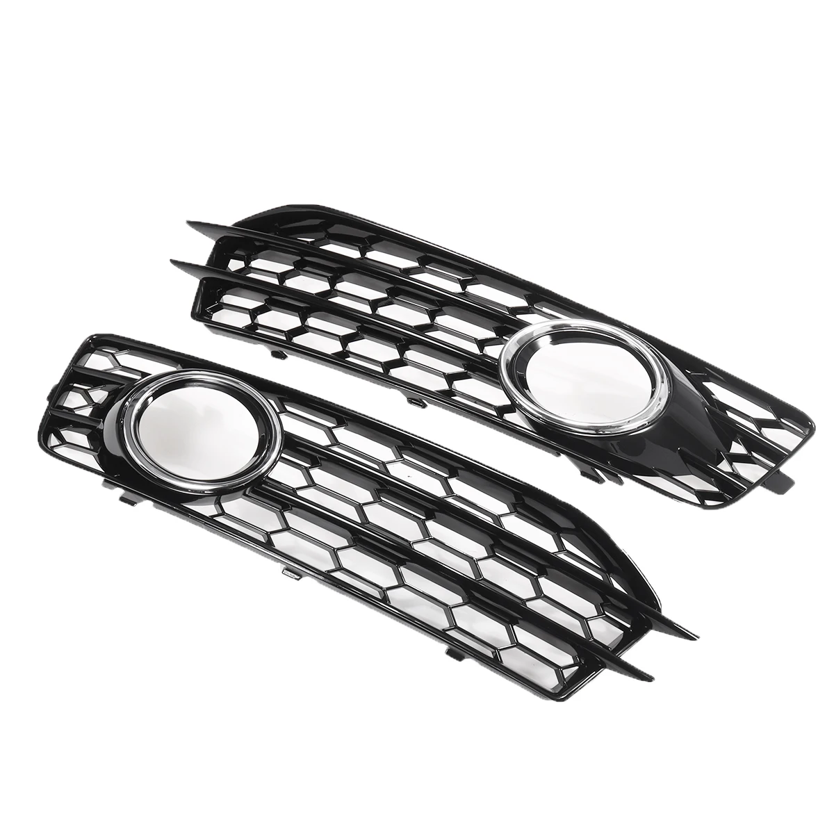 Pair HONEYCOMB Car Front Bumper Fog Light Lamp Grille Grill Cover Mesh for Audi A3 8P S-Line 2009-2012 Front Grille 8P0807682