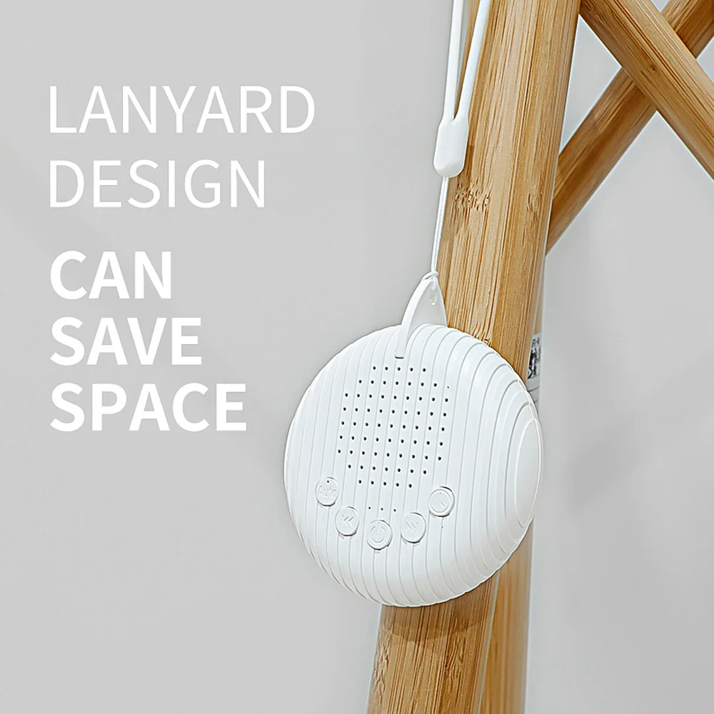 Sleep Machine Portable Baby Rechargeable White Noise Sound Machine 10 Soothing Sounds 15/30/60min Timer Volume Adjustable