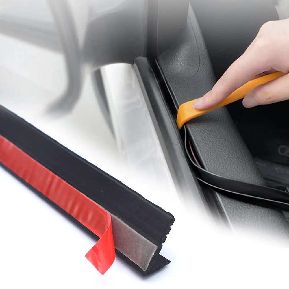 Car Window Seal Strip V Shape Car Side Window Sealing Strip Auto Rubber